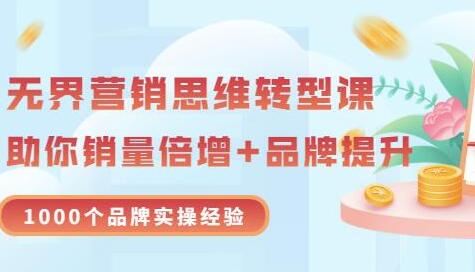 无界营销思维转型课：1000个品牌实操经验，助你销量倍增（20节视频）-虫2站点