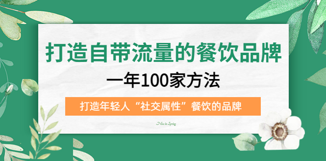 打造自带流量的餐饮品牌：一年100家方法 打造年轻人“社交属性”餐饮的品牌-虫2小屋
