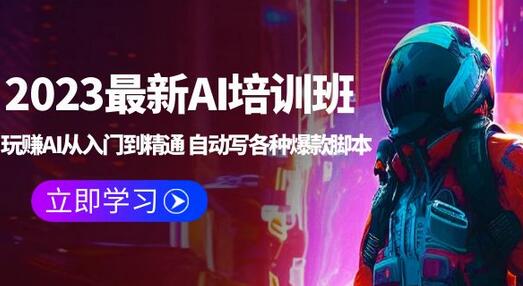 2023最新AI培训班：玩赚AI从入门到精通 自动写各种爆款脚本 (4月26更新)-虫2小屋
