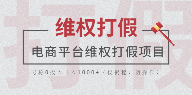 电商平台维权打假项目，号称0投入日入1000+（仅揭秘，勿操作）-虫2小屋
