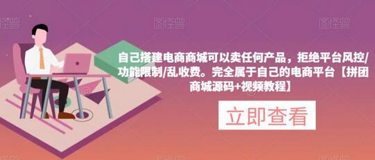 自己搭建电商商城可以卖任何产品，完全属于自己的电商平台【拼团商城源码+视频教程】-虫二网创
