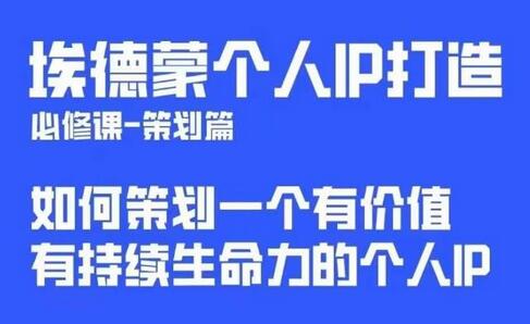 埃德蒙普通人都能起飞的个人IP策划课，如何策划一个优质个人IP-虫2小屋