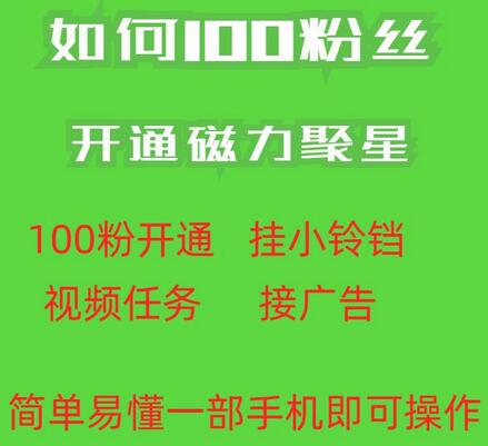 最新外面收费398的快手100粉开通磁力聚星方法操作简单秒开-虫2小屋