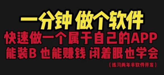 网站封装教程 1分钟做个软件 有人靠这个月入过万 保姆式教学 看一遍就学会-虫2小屋