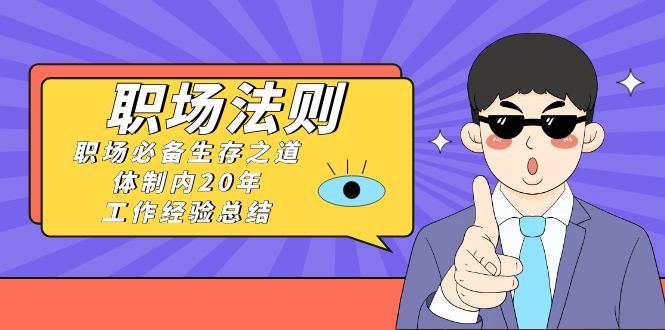 《职场法则》职场必备生存之道，体制内20年工作经验总结（17节课）-虫2小屋