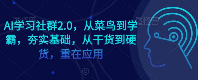 AI学习社群2.0，从菜鸟到学霸，夯实基础，从干货到硬货，重在应用-虫2小屋