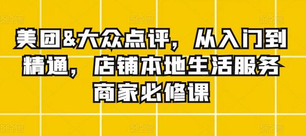 美团&大众点评，从入门到精通，店铺本地生活服务商家必修课-虫2小屋