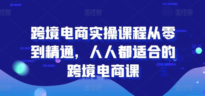 跨境电商实操课程从零到精通，人人都适合的跨境电商课-虫2小屋