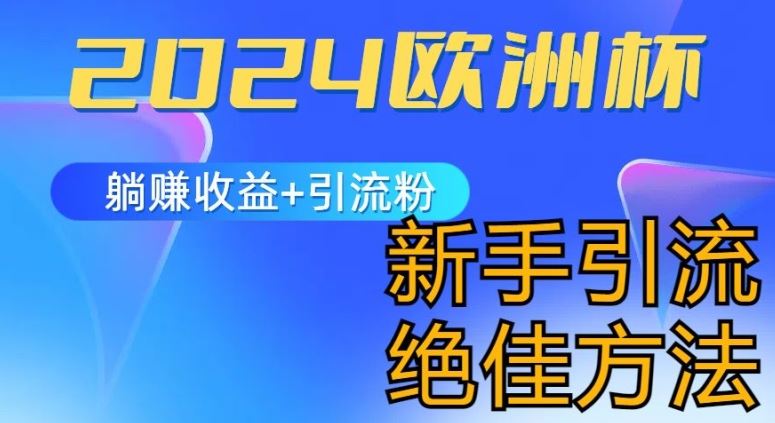2024欧洲杯风口的玩法及实现收益躺赚+引流粉丝的方法，新手小白绝佳项目【揭秘】-虫2小屋
