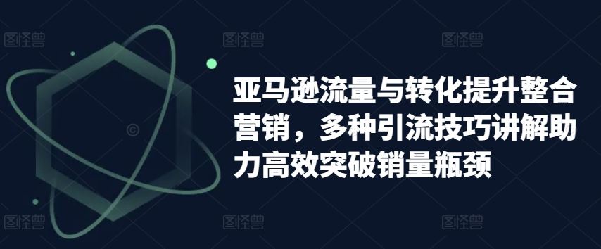 亚马逊流量与转化提升整合营销，多种引流技巧讲解助力高效突破销量瓶颈-虫2小屋