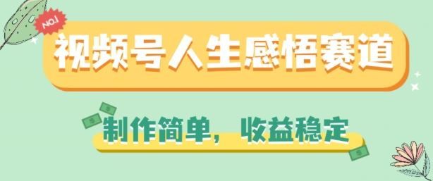 视频号人生感悟赛道，制作简单，收益稳定【揭秘】-虫2小屋