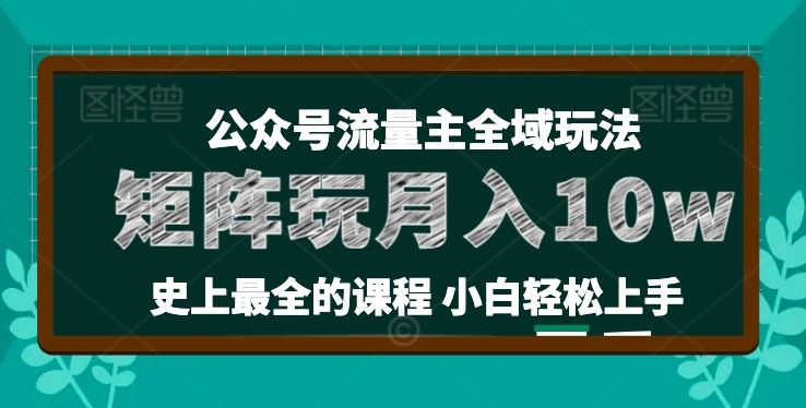 麦子甜公众号流量主全新玩法，核心36讲小白也能做矩阵，月入10w+-虫2小屋