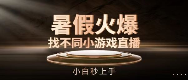 暑假火爆找不同小游戏直播间，小白秒上手【揭秘】-虫2小屋