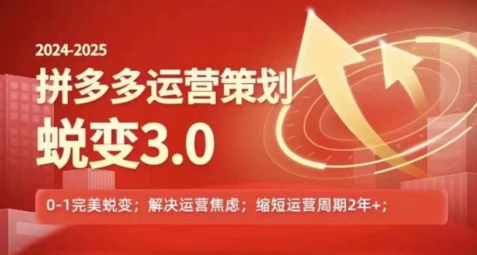 2024-2025拼多多运营策略蜕变3.0，0~1完美蜕变，解决信息焦虑-虫2小屋