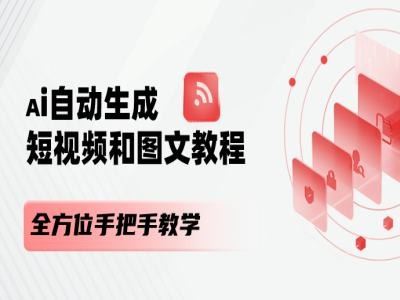 AI自动生成短视频和图文课程，全方位手把手教学-虫2小屋