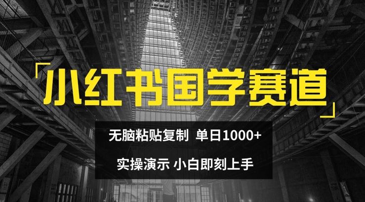 小红书国学赛道，无脑粘贴复制，单日1K，实操演示，小白即刻上手【揭秘】-虫2小屋