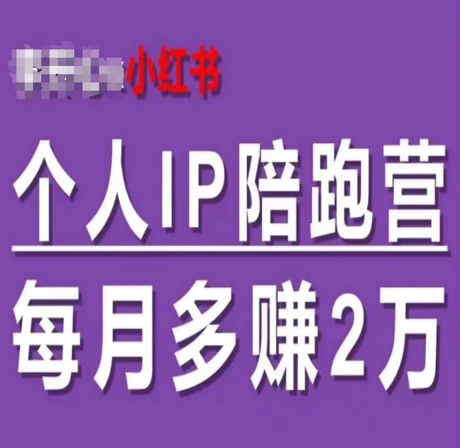 小红书个人IP陪跑营，60天拥有自动转化成交的双渠道个人IP，每月多赚2w-虫2小屋