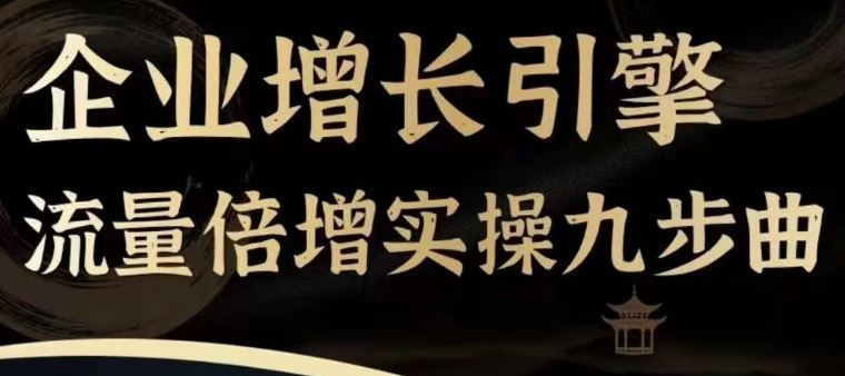 企业增长引擎流量倍增实操九步曲，一套课程帮你找到快速、简单、有效、可复制的获客+变现方式，-虫2小屋