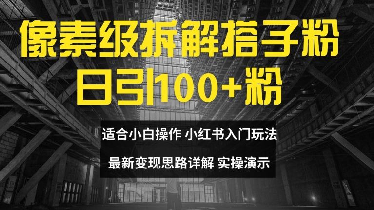 像素级拆解搭子粉，日引100+，小白看完可上手，最新变现思路详解【揭秘】-虫2小屋