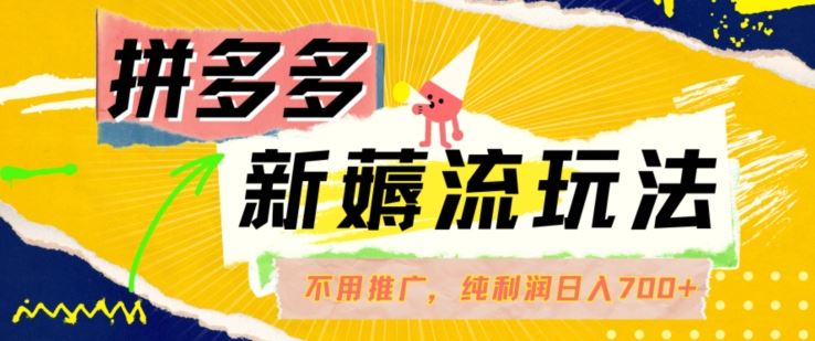 拼多多最新薅流玩法，无需开车推广，纯靠自然流吃饭-单纯赚50+利润，日入700+【揭秘】-虫2小屋