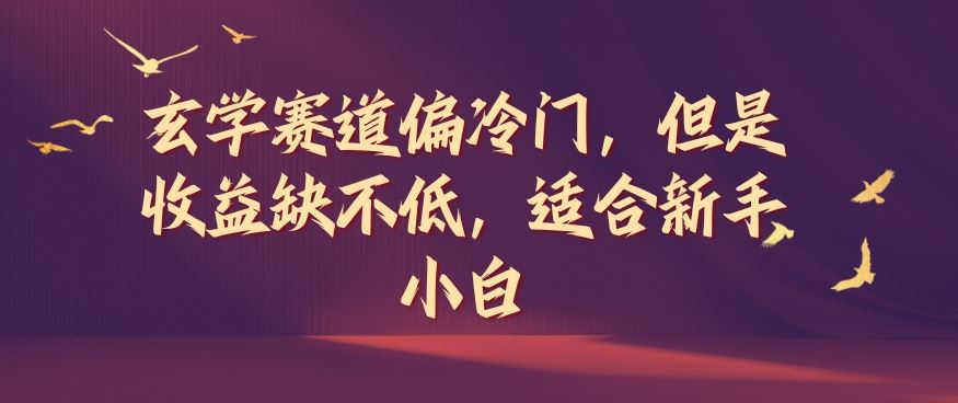 玄学赛道偏冷门，但是收益缺不低，适合新手小白【揭秘】-虫2小屋