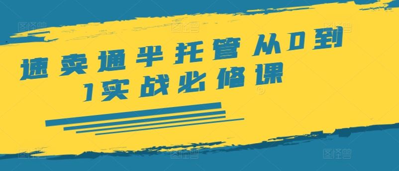 速卖通半托管从0到1实战必修课，开店/产品发布/选品/发货/广告/规则/ERP/干货等-虫2小屋