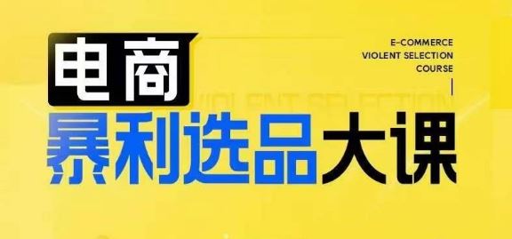 电商暴利选品大课，3大选品思维模式，助力电商企业实现利润突破-虫2小屋
