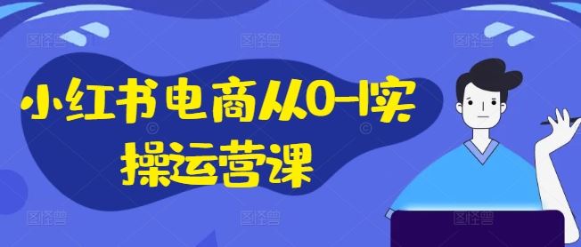 小红书电商从0-1实操运营课，小红书手机实操小红书/IP和私域课/小红书电商电脑实操板块等-虫2小屋