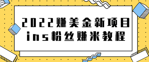 2022赚美金新项目，Instagram粉丝赚米项目【视频教程】-虫2小屋