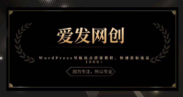 《爱发必学第14课》WordPress导航站点搭建教程，快速获取流量1000+【视频课程】-虫2小屋