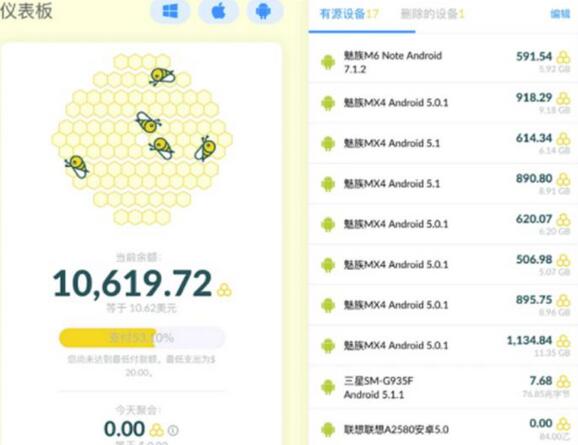 蜜蜂流量挂机自动赚美金项目，每天稳赚美金,稳定无限放大