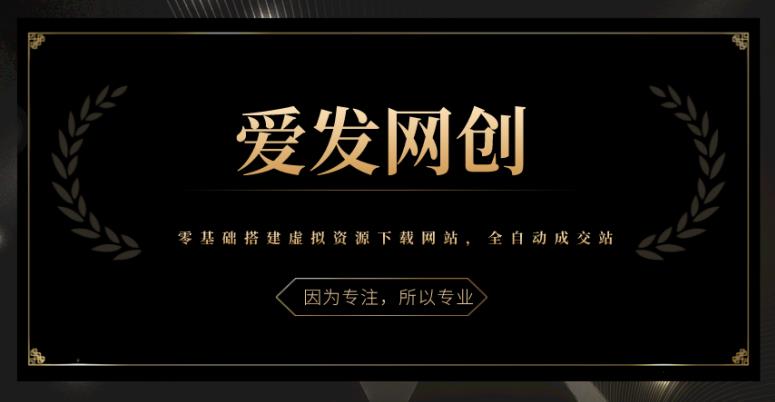 《爱发必学第18课》零基础搭建虚拟资源下载网站，全自动成交站【视频课程】-虫2小屋