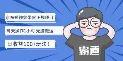 京东短视频带货正规项目：每天操作1小时 无脑搬运 日收益100+玩法！-虫2小屋