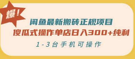 闲鱼最新搬砖正规项目：傻瓜式操作单店日入300+纯利，1-3台手机可操作-虫2小屋