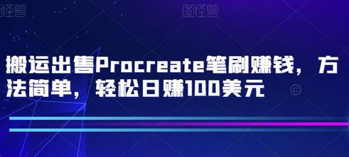 搬运出售Procreate笔刷赚钱，方法简单，轻松日赚100美元-虫2小屋