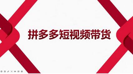2022风口红利期-拼多多短视频带货，适合新手小白的入门短视频教程-虫2小屋