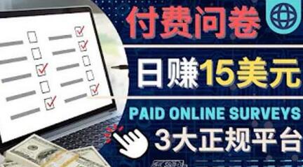 参与付费调查，利用自己的空闲时间完成问卷，适合新手的平台，日赚15美元-虫二网创