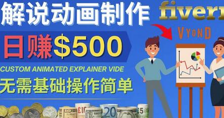 制作解说类动画视频（Animated Explainer）日赚500美元以上-0基础可操作-虫2小屋