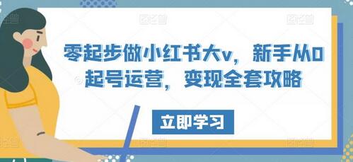 零起步做小红书大v，新手从0起号运营，变现全套攻略-虫2小屋