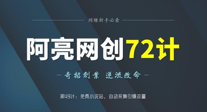 阿亮网创72计第49计：免费小说站，自动采集引爆流量-虫2小屋