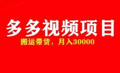 最新多多视频带货全套课程，快速50爆款拿带货资格【全套脚本+详细玩法】-虫2小屋