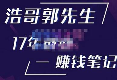 浩哥郭先生17年创业赚米笔记，打开你对很多东西的认知，让你知道原来赚钱或创业不单单是发力就行-虫2小屋