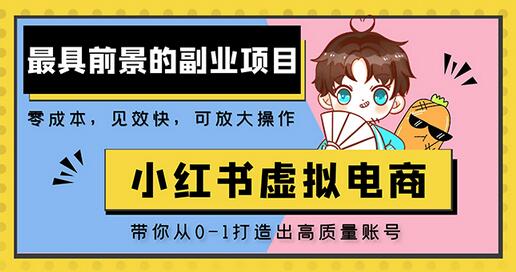 小红书蓝海大市场虚拟电商项目，手把手带你打造出日赚2000+高质量红薯账号-虫2小屋