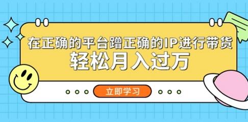 在正确的平台蹭正确的IP进行带货，轻松月入过万-虫2小屋