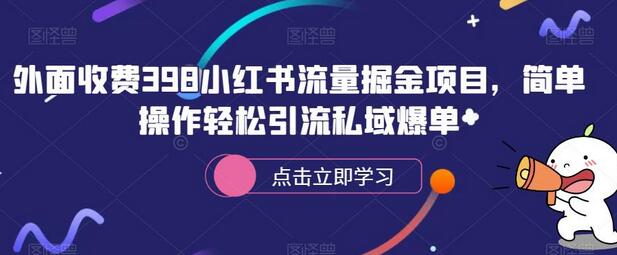 外面收费398小红书流量掘金项目，简单操作轻松引流私域爆单-虫2小屋
