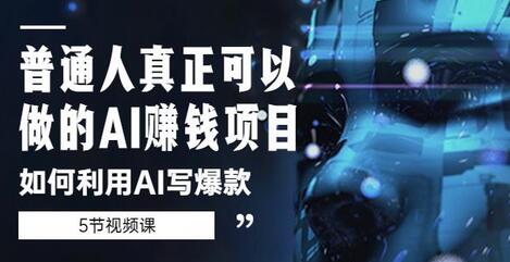 普通人真正可以做的AI赚钱项目-如何利用AI写爆款（5节视频课）-虫2小屋