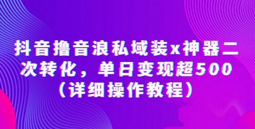 抖音撸音浪私域装x神器二次转化，单日变现超500（详细操作教程）-虫2小屋