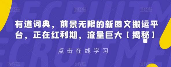 有道词典，前景无限的新图文搬运平台，正在红利期，流量巨大-虫2小屋