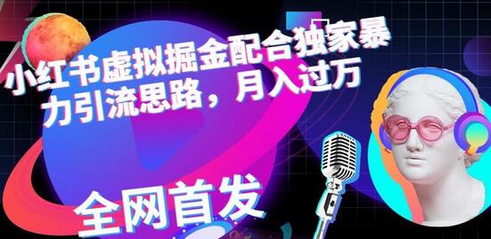 小红书虚拟掘金配合独家首发暴力引流思路，月入过万-虫2小屋
