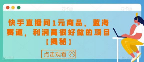 快手直播间1元商品，蓝海赛道，利润高很好做的项目-虫2小屋